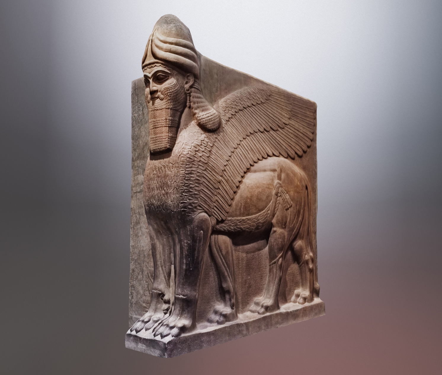 Human-headed winged lion (lamassu)